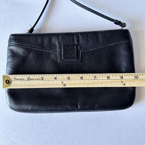 VTG Anne Klein For Calderon Handbag Women Black Bag Crossbody Shoulder Clutch - Picture 9 of 10